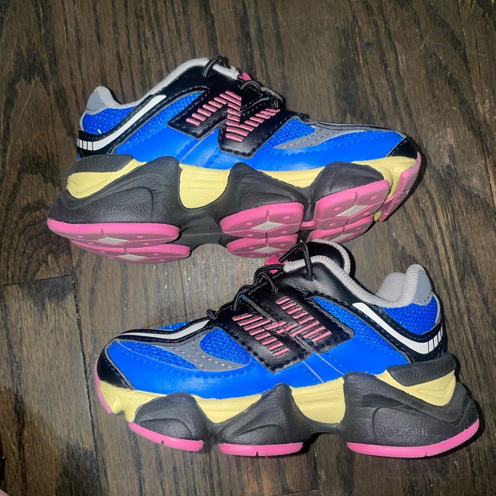 New Balance Kids' Vibrant Blue and Pink Sneakers